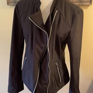 Calvin Klein Biker Jacket Y2K Water Resistant Mod